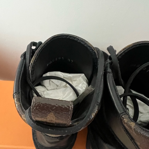 Louis Vuitton Black and Brown Combat Boots - Picture 4 of 5